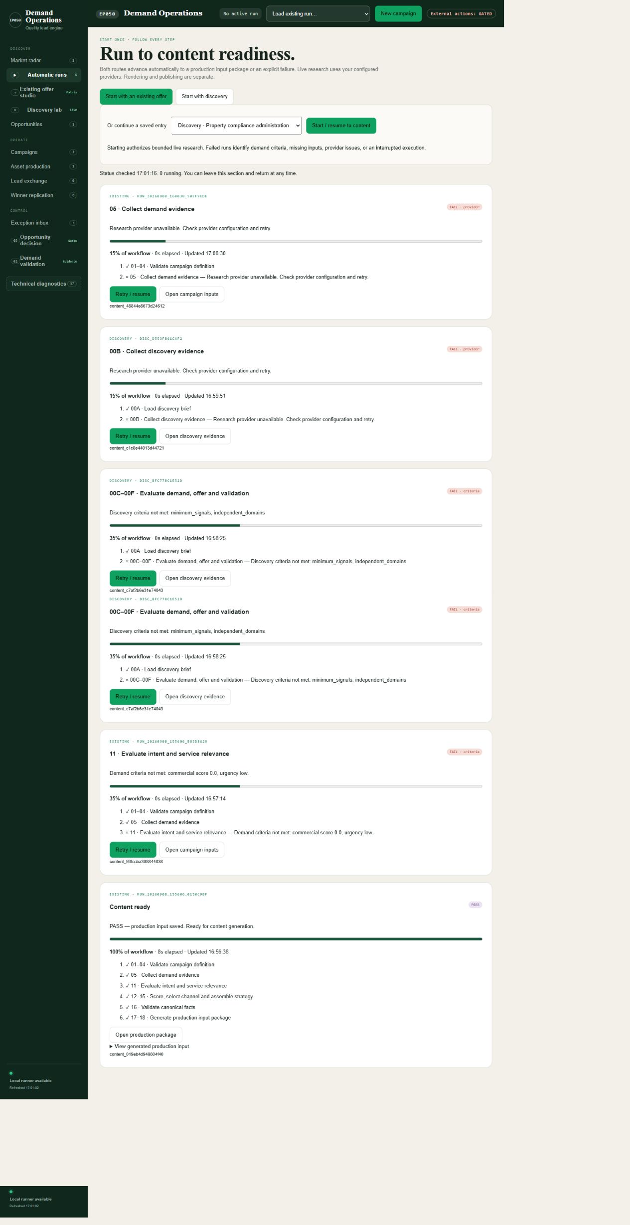 EP050 — Ep050 · Offer Start Result