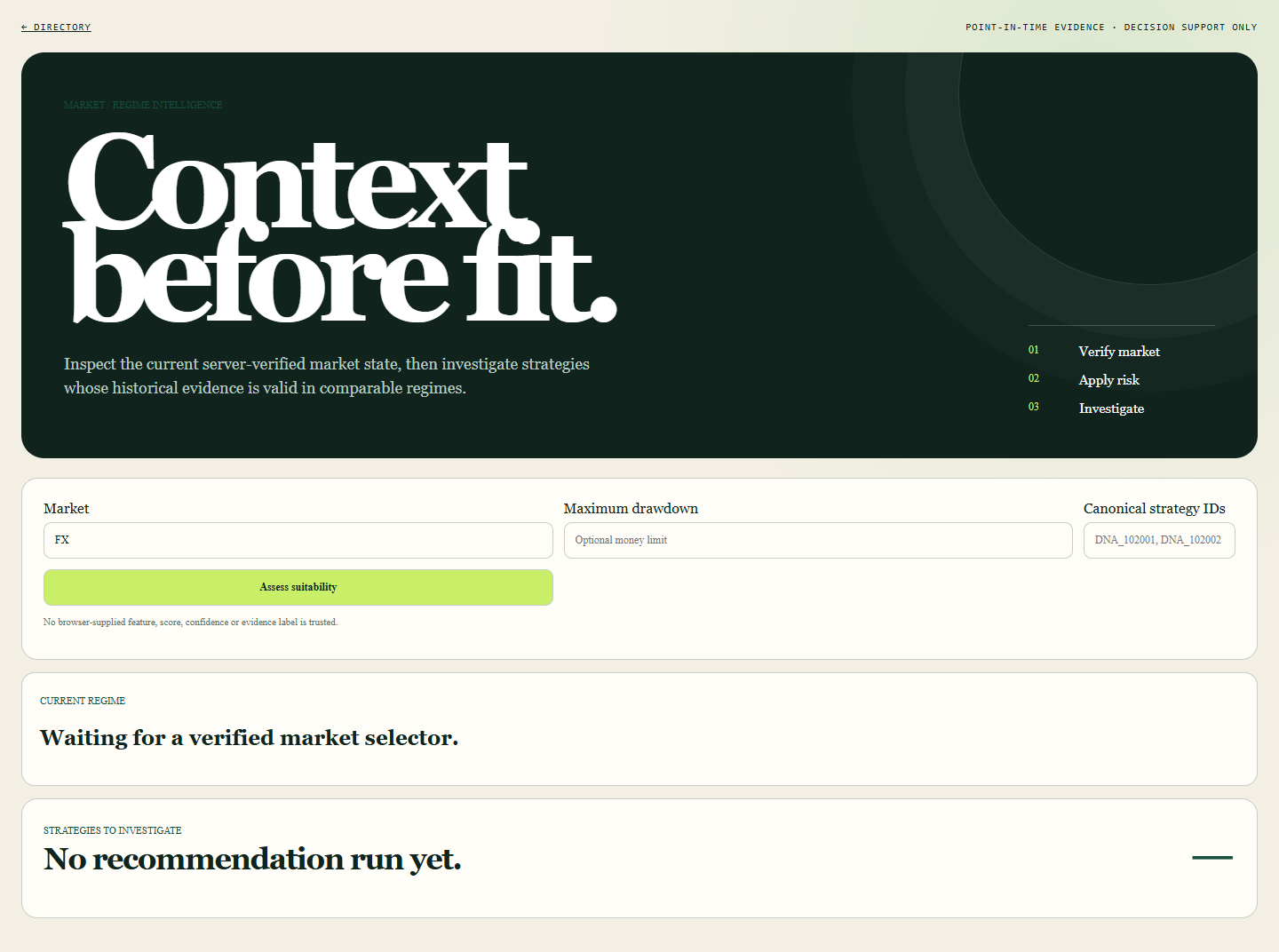 Strategy Directory — Regimes Final Desktop