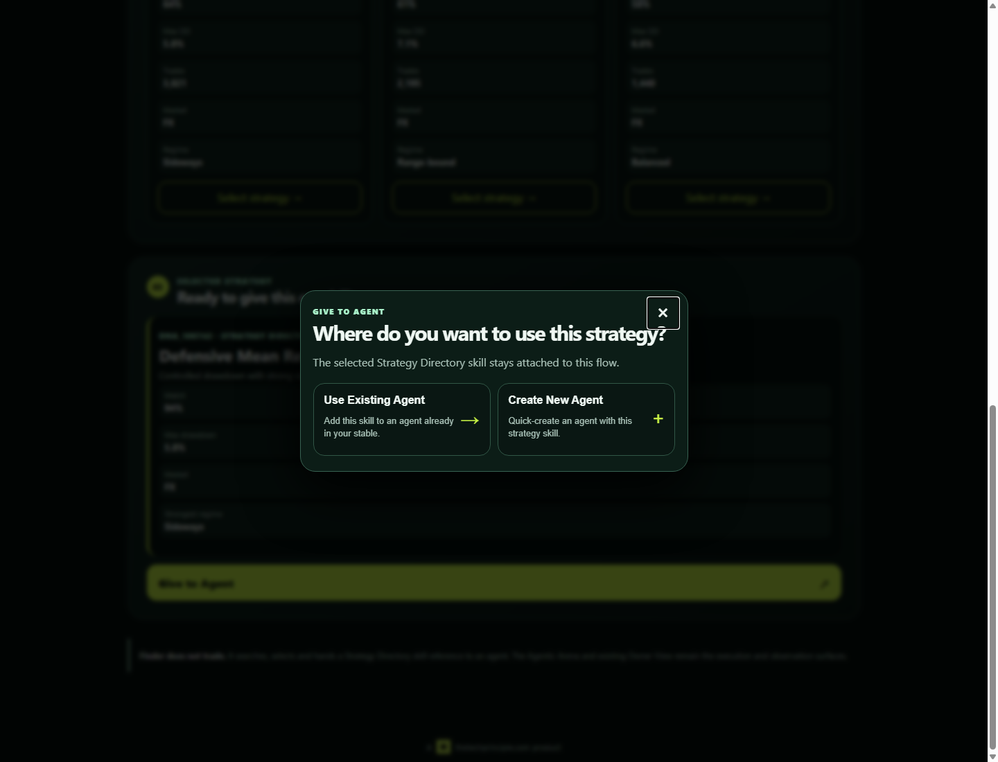 Strategy Finder AI — Agent destination